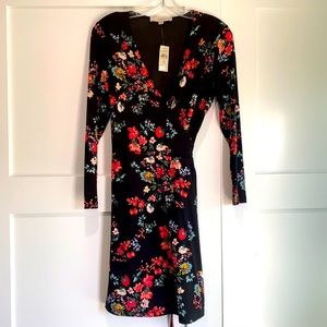 LOFT colorful lightweight wrap dress NWT
